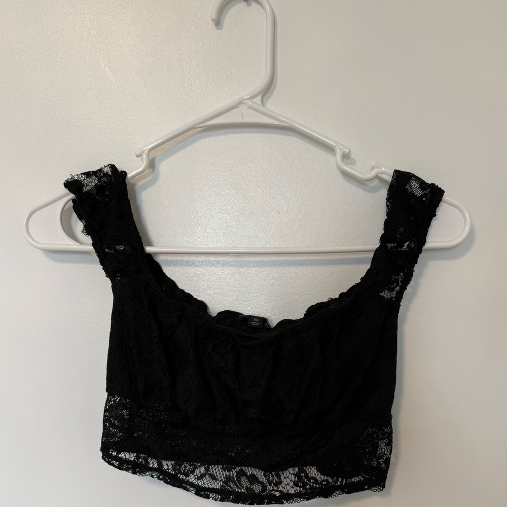 PacSun Black Lace Crop Top